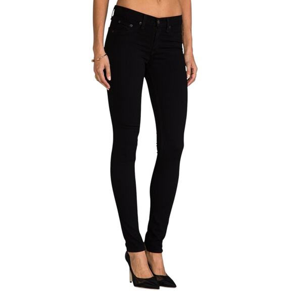 NWT! Rag & Bone Black Plush Jean Skinny Legging - Size 30 (MSRP $190) - Picture 6 of 16